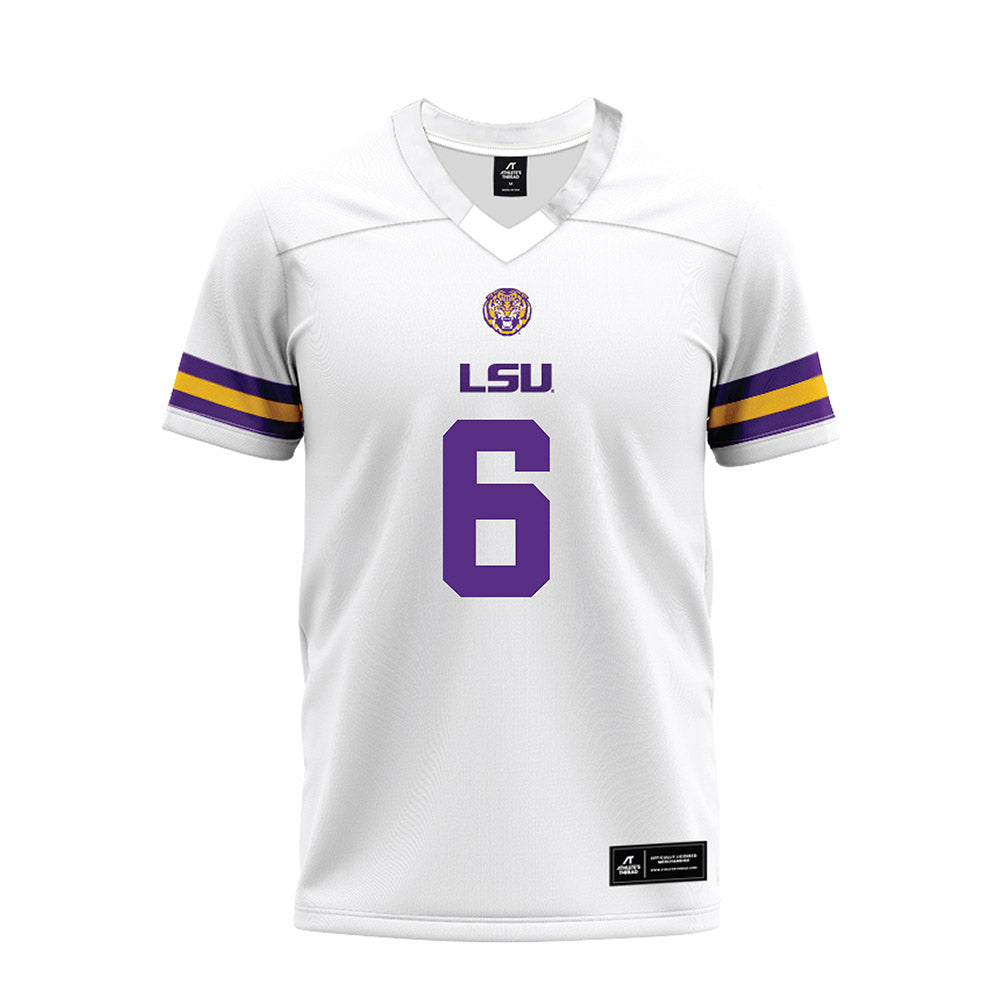 LSU - NCAA Football : Barion Brown - White Premium Football Jersey-0