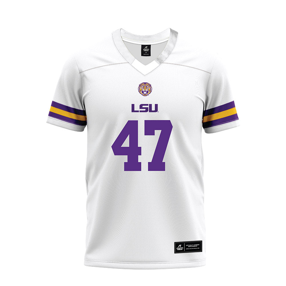 LSU - NCAA Football : JD LaFleur - White Premium Football Jersey-0