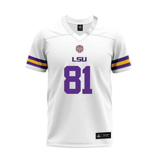 LSU - NCAA Football : Landon Craig - White Premium Football Jersey-0