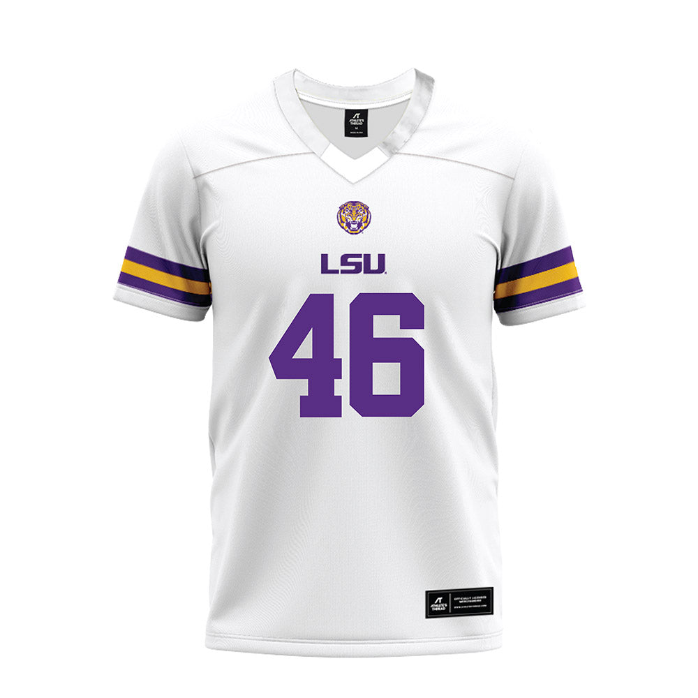 LSU - NCAA Football : Badger Hargett - White Premium Football Jersey