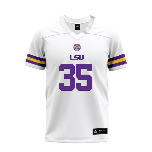 LSU - NCAA Football : Sai'vion Jones - White Premium Football Jersey