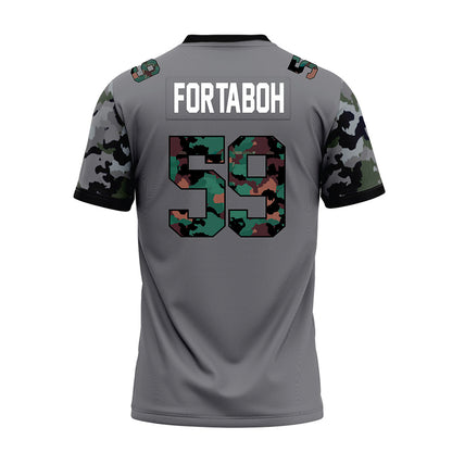 Towson - NCAA Football : Chab Fortaboh - Dark Grey Premium Football Jersey