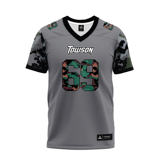Towson - NCAA Football : Ian Markham-Miller - Dark Grey Premium Football Jersey
