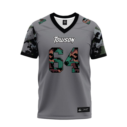 Towson - NCAA Football : Joden Nelson - Dark Grey Premium Football Jersey-0