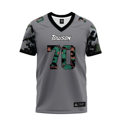 Towson - NCAA Football : T'Khi Alexander - Dark Grey Premium Football Jersey-0