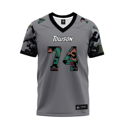 Towson - NCAA Football : KJ Brooks - Dark Grey Premium Football Jersey