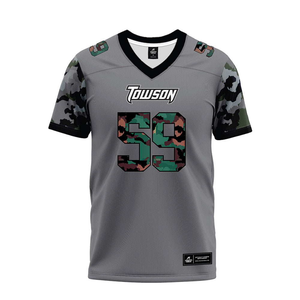 Towson - NCAA Football : Chab Fortaboh - Dark Grey Premium Football Jersey