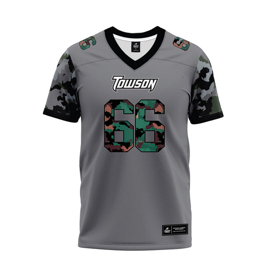 Towson - NCAA Football : Dan Volpe - Dark Grey Premium Football Jersey-0