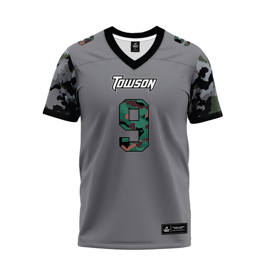 Towson - NCAA Football : Sean Brown - Dark Grey Premium Football Jersey