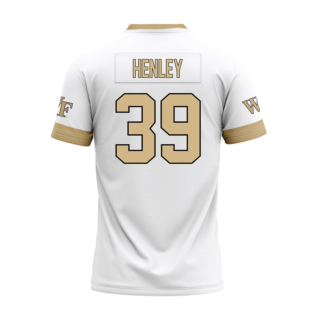 Wake Forest - NCAA Football : Ryan Henley - White Premium Football Jersey