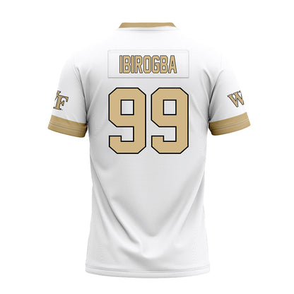 Wake Forest - NCAA Football : Mateen Ibirogba - White Premium Football Jersey