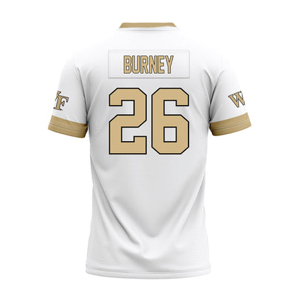 Wake Forest - NCAA Football : Tayshaun Burney - White Premium Football Jersey