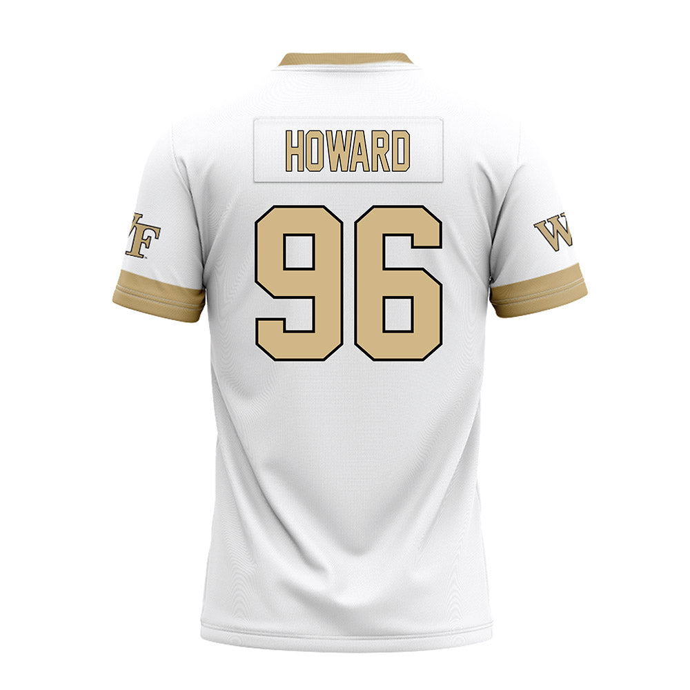 Wake Forest - NCAA Football : kendal howard - White Premium Football Jersey