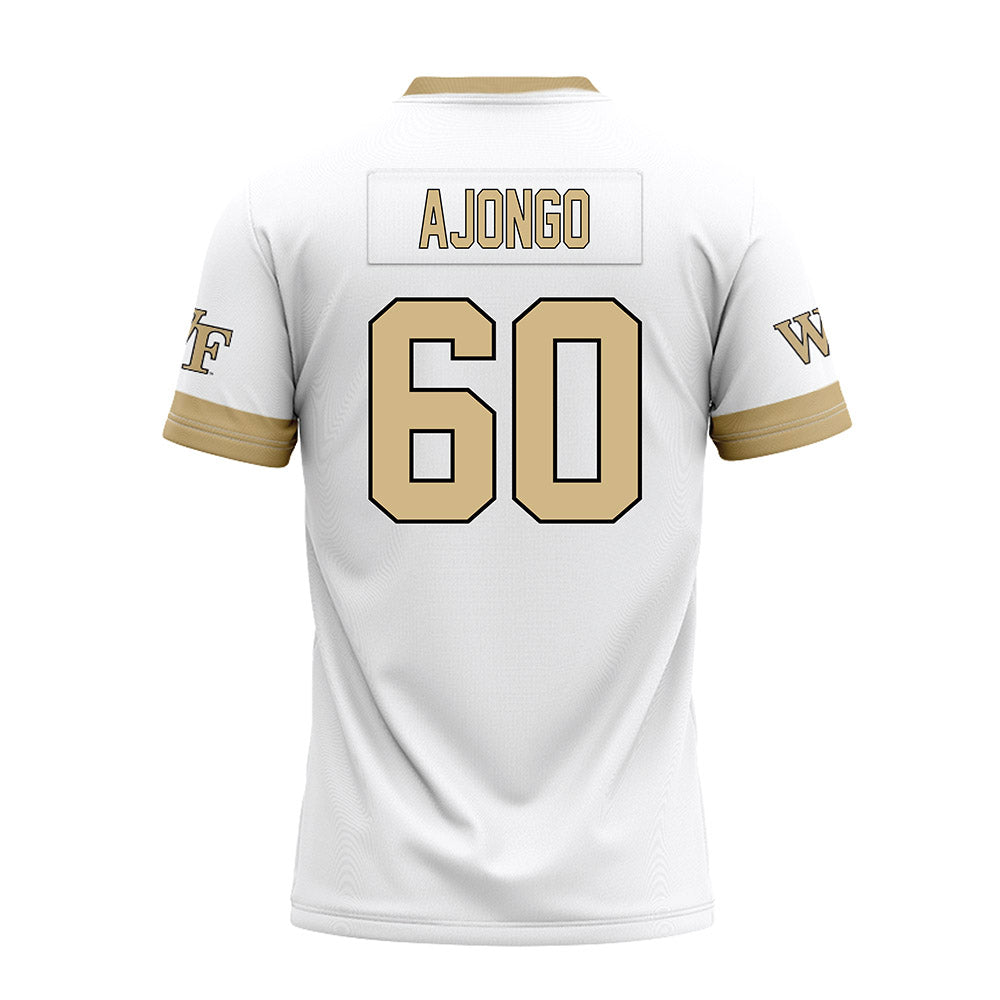 Wake Forest - NCAA Football : Uber Ajongo - White Premium Football Jersey