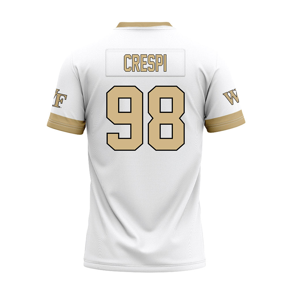 Wake Forest - NCAA Football : Wyatt Crespi - White Premium Football Jersey