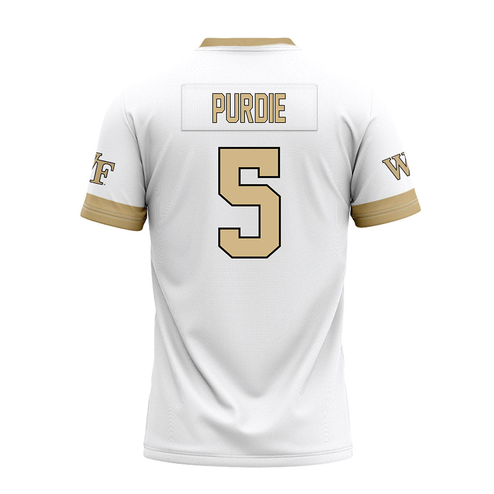 Wake Forest - NCAA Football : Deshawn Purdie - White Premium Football Jersey-1