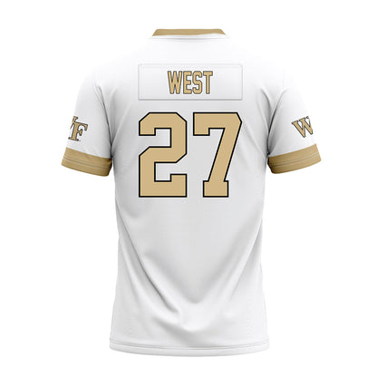 Wake Forest - NCAA Football : Travon West - White Premium Football Jersey