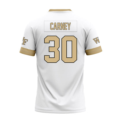 Wake Forest - NCAA Football : Tate Carney - White Premium Football Jersey