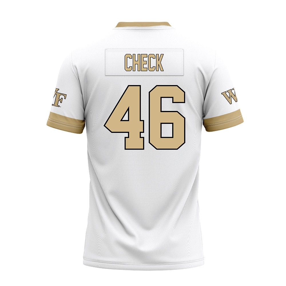 Wake Forest - NCAA Football : Kevin Check - White Premium Football Jersey