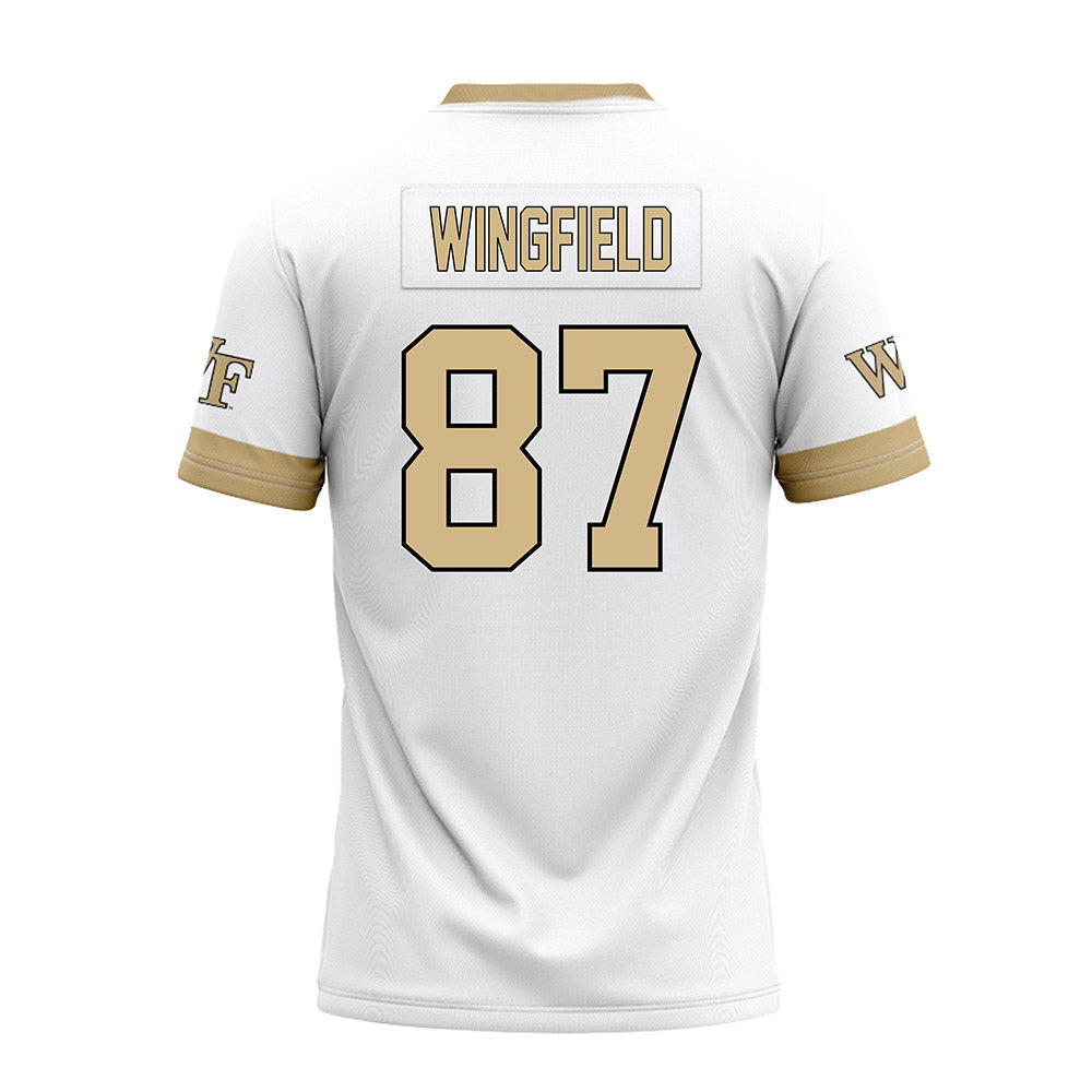 Wake Forest - NCAA Football : Charlie Wingfield - White Premium Football Jersey-1