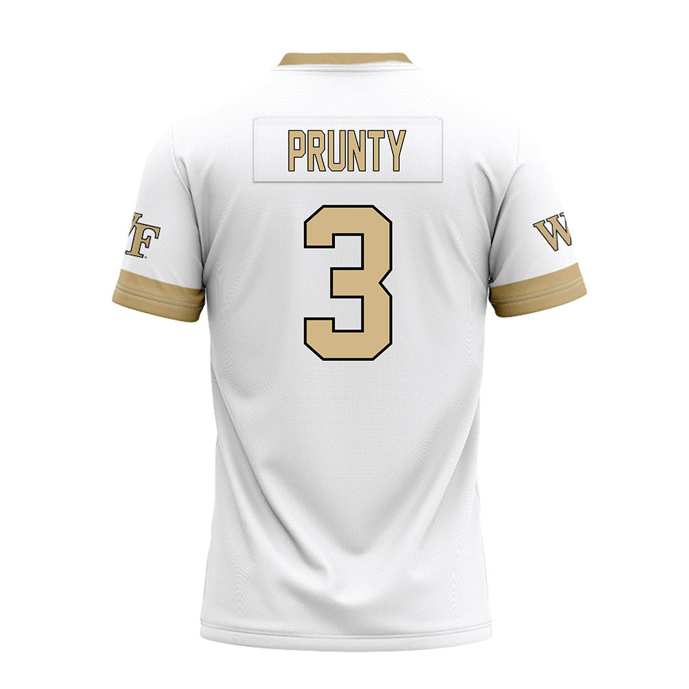 Wake Forest - NCAA Football : Karon Prunty - White Premium Football Jersey-1