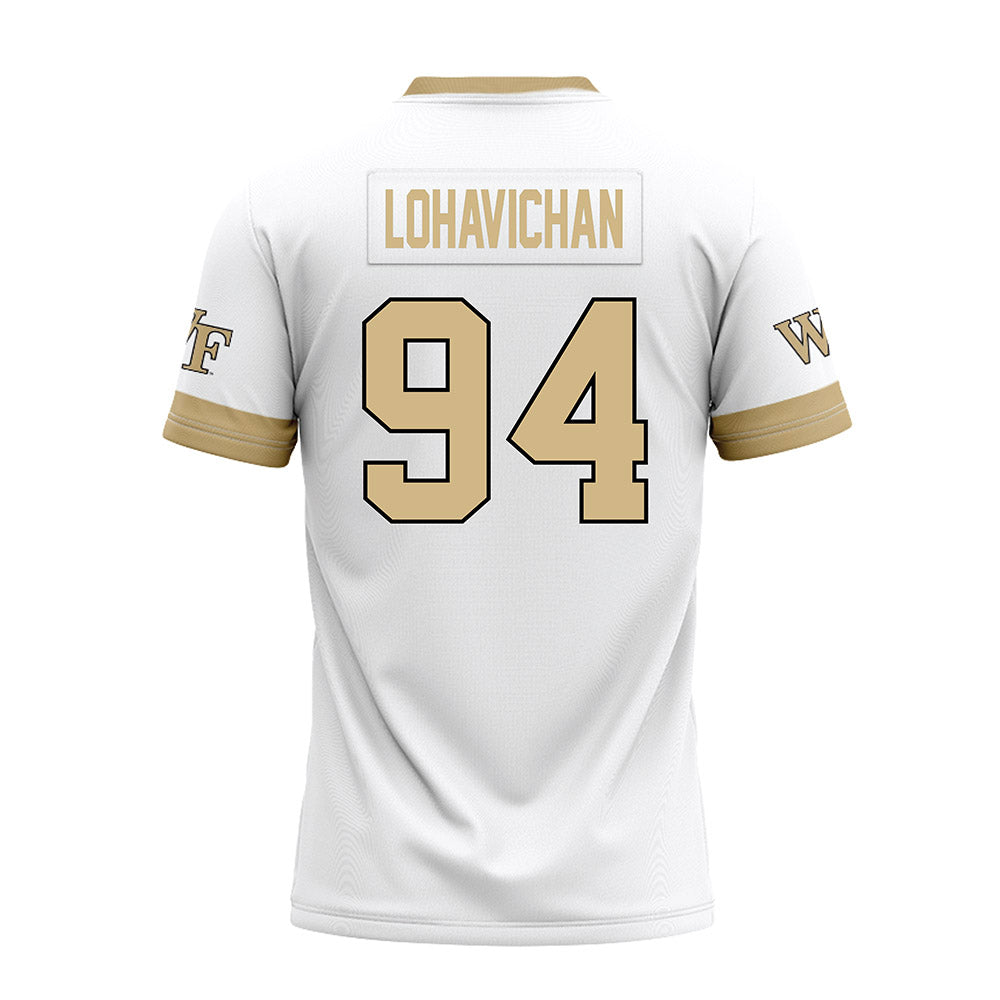 Wake Forest - NCAA Football : Zach Lohavichan - White Premium Football Jersey