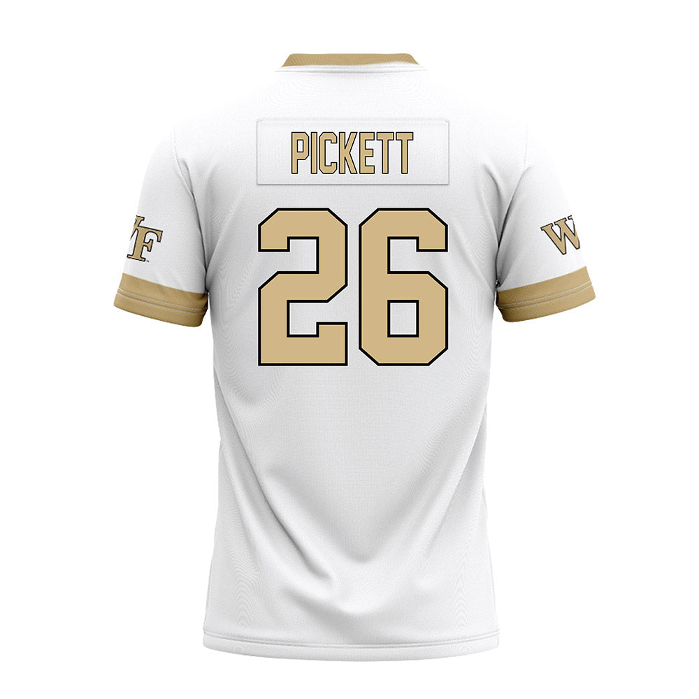 Wake Forest - NCAA Football : Drew Pickett - White Premium Football Jersey