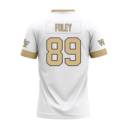 Wake Forest - NCAA Football : Jack Foley - White Premium Football Jersey-1