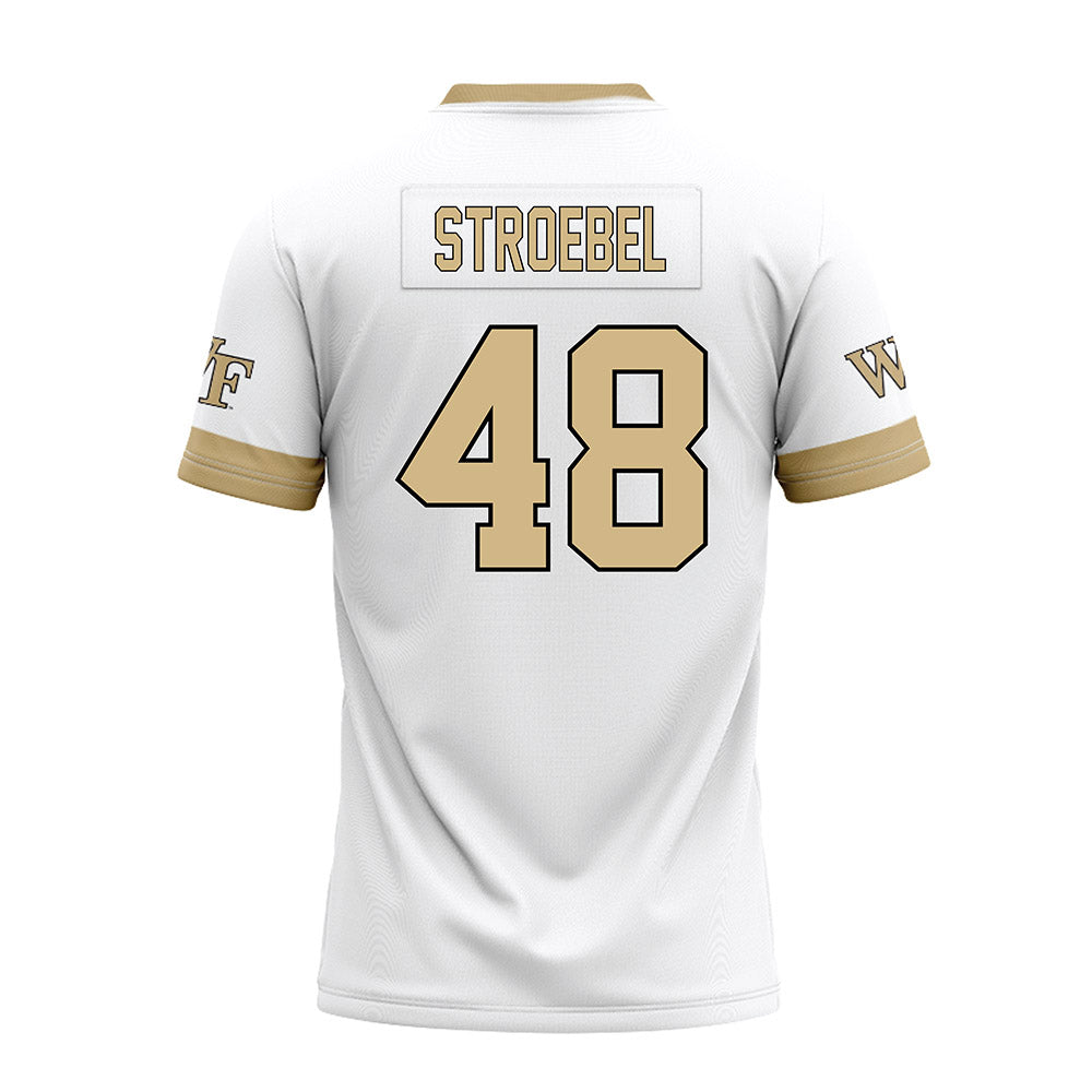 Wake Forest - NCAA Football : Wesley Stroebel - White Premium Football Jersey