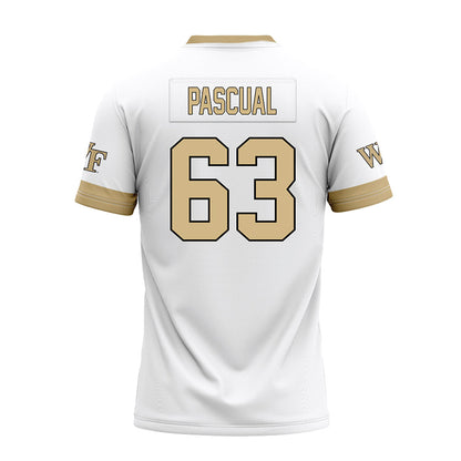 Wake Forest - NCAA Football : Jake Pascual - White Premium Football Jersey