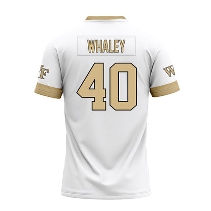 Wake Forest - NCAA Football : Whittman Whaley - White Premium Football Jersey