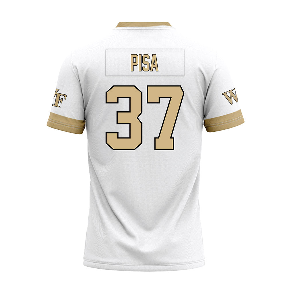 Wake Forest - NCAA Football : Owen Pisa - White Premium Football Jersey