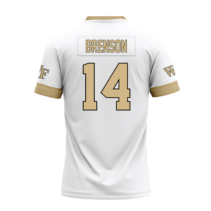 Wake Forest - NCAA Football : Chevalier Brenson - White Premium Football Jersey-1