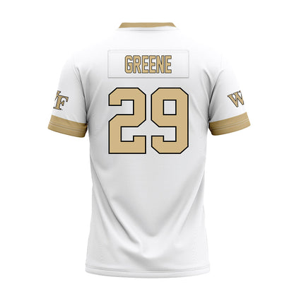 Wake Forest - NCAA Football : Christian Greene - White Premium Football Jersey