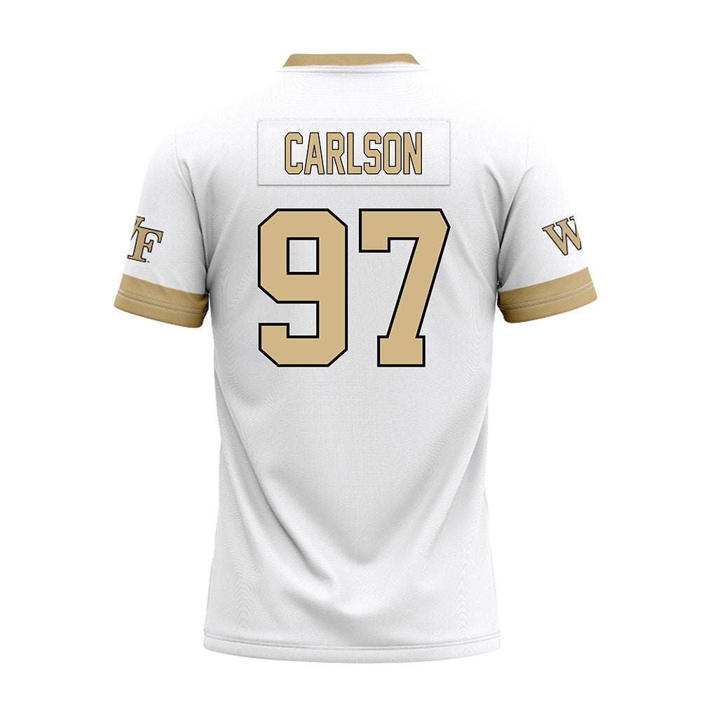 Wake Forest - NCAA Football : Caleb Carlson - White Premium Football Jersey