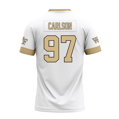 Wake Forest - NCAA Football : Caleb Carlson - White Premium Football Jersey