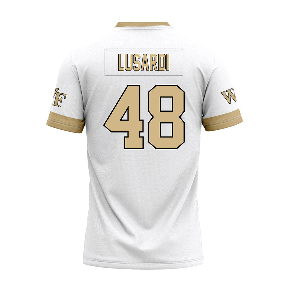 Wake Forest - NCAA Football : Matthew Lusardi - White Premium Football Jersey-1