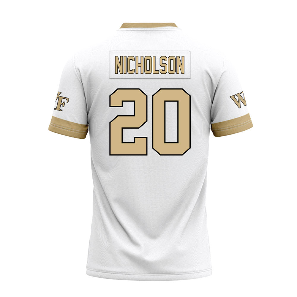 Wake Forest - NCAA Football : Trent Nicholson - White Premium Football Jersey