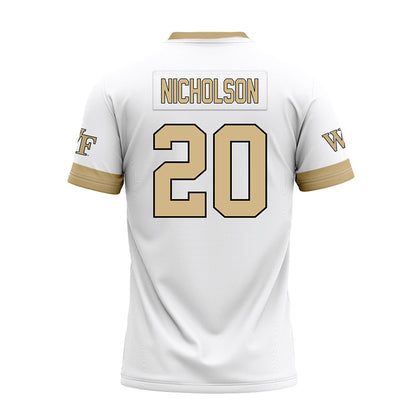 Wake Forest - NCAA Football : Trent Nicholson - White Premium Football Jersey