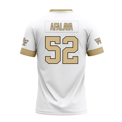Wake Forest - NCAA Football : Dallas Afalava - White Premium Football Jersey-1