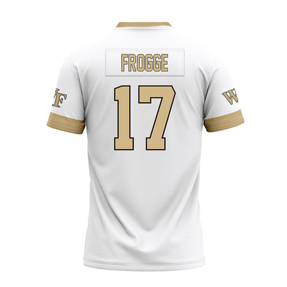 Wake Forest - NCAA Football : Michael Frogge - White Premium Football Jersey