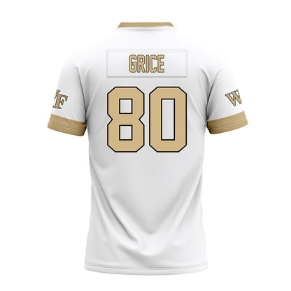 Wake Forest - NCAA Football : Ben Grice - White Premium Football Jersey