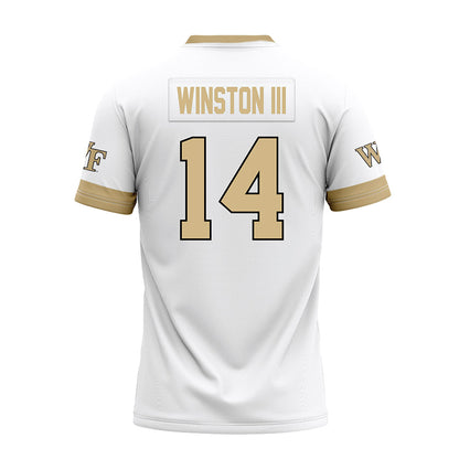 Wake Forest - NCAA Football : Braxton Winston III - White Premium Football Jersey-1