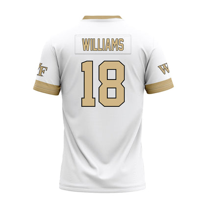 Wake Forest - NCAA Football : BJ Williams - White Premium Football Jersey