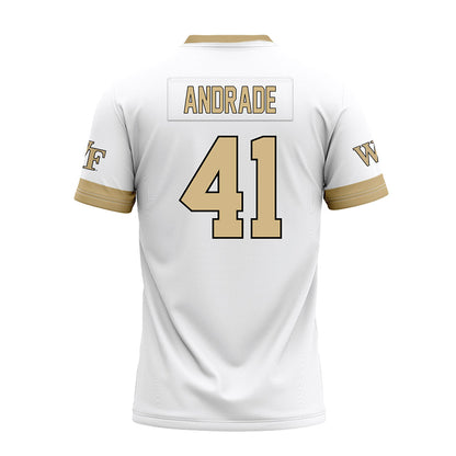 Wake Forest - NCAA Football : Mason Andrade - White Premium Football Jersey-1