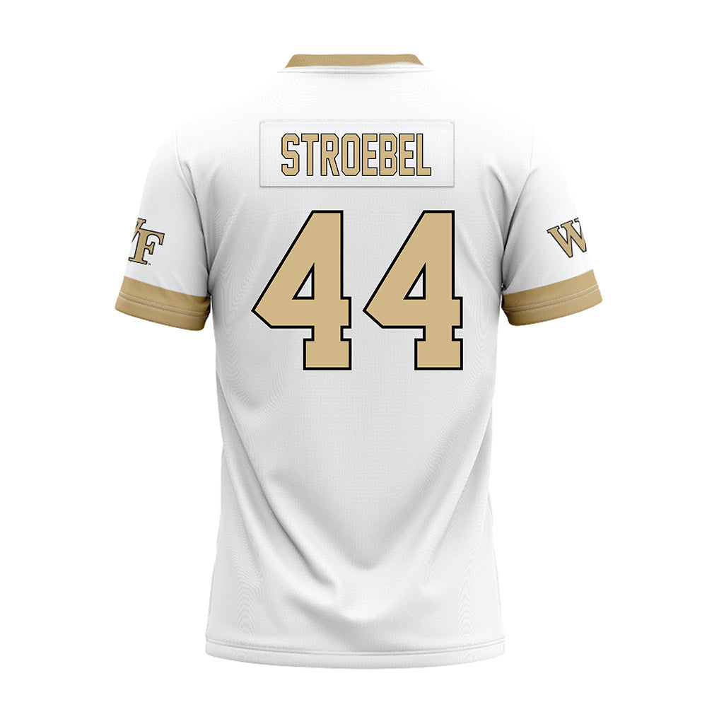 Wake Forest - NCAA Football : Wesley Stroebel - White Premium Football Jersey-1