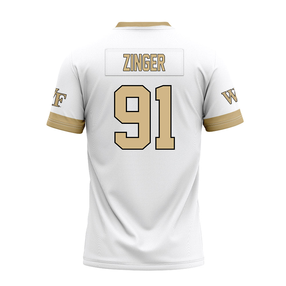 Wake Forest - NCAA Football : Zach Zinger - White Premium Football Jersey