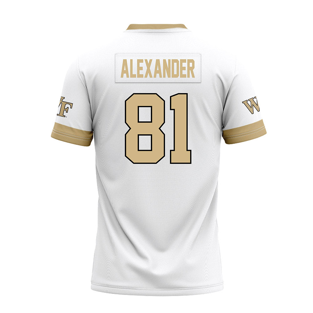 Wake Forest - NCAA Football : Deuce Alexander - White Premium Football Jersey