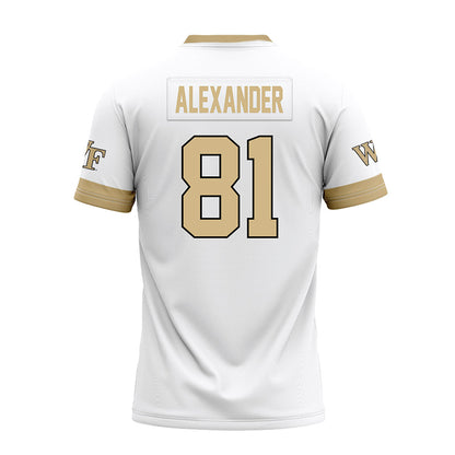 Wake Forest - NCAA Football : Deuce Alexander - White Premium Football Jersey