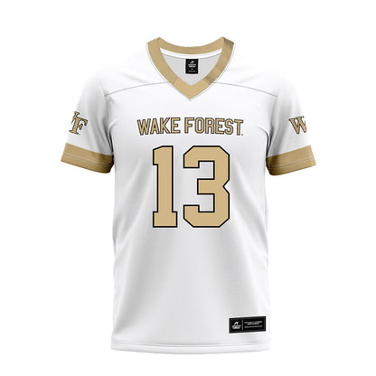 Wake Forest - NCAA Football : Davaughn Patterson - White Premium Football Jersey